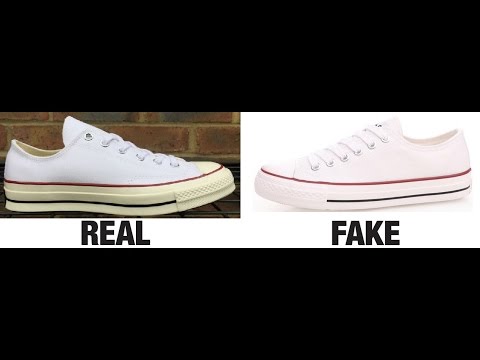 How To Spot Fake Converse All Star Trainers / Sneakers Authentic vs Replica Real vs Fake Comparison