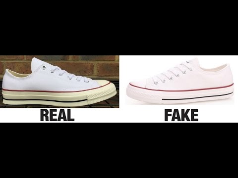 Comparison of real and fake sneaker shoe