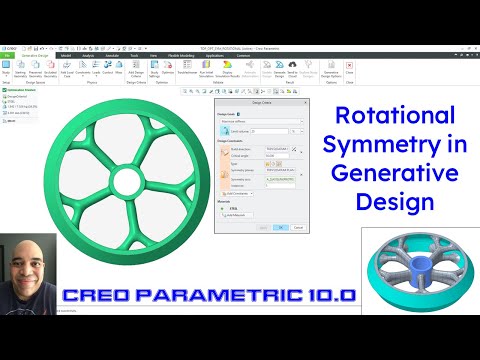 Creo Parametric 10.0 - Rotational Symmetry in Generative Design