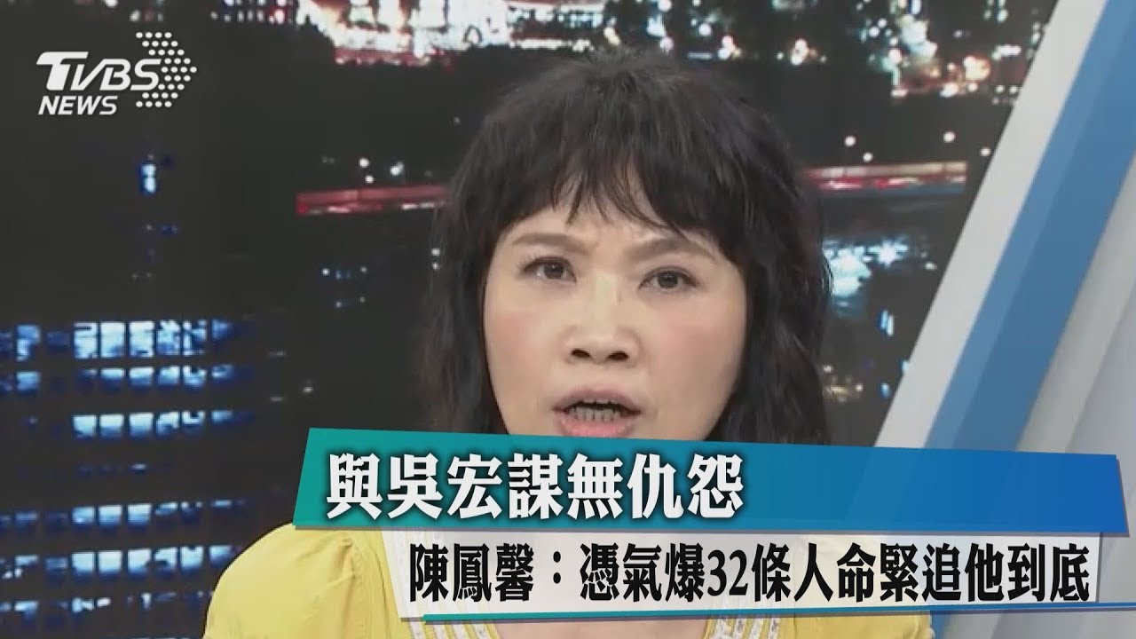 與吳宏謀無仇怨 陳鳳馨:憑氣爆32條人命緊追他到底