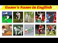 Sport Vocabulary Sports Name In English