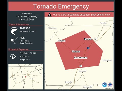 Newnan, GA EF-4 Tornado | My Close Call | 3/26/2021