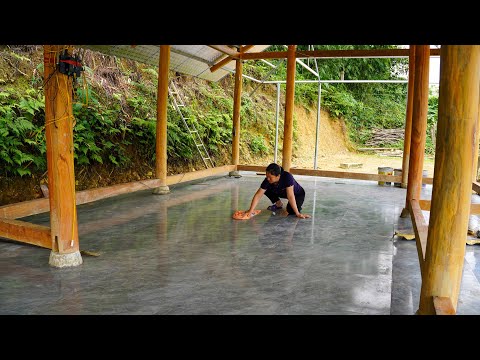 Day 2 floor 80% complete - unexpected lack of materials and unable to make yard. - Ly Tieu Tuyet