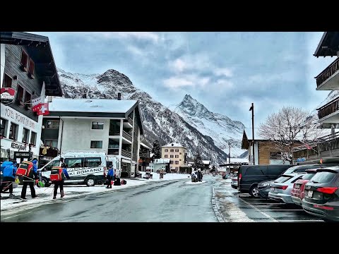 Zinal, Switzerland – Beautiful Roads & Snowy Village Walk || Travel Guide 
