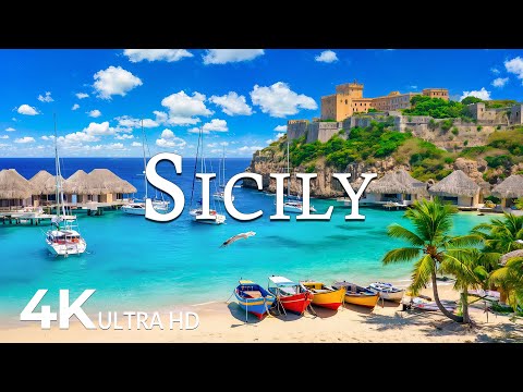 FLYING OVER SICILY (4K UHD) – Soothing Music Along With Beautiful Nature Video - 4K Video UHD #9