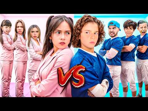 Boys vs. Girls Fight in Squid Game!!