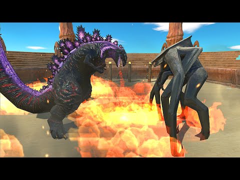 SHIN GODZILLA VS MUTO FEMALE AT THE ARENA - Animal Revolt Battle Simulator