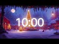 10 MINUTE TIMER - Countdown Timer - Cosy Christmas Village - Relaxing Christmas Music, Snowfall