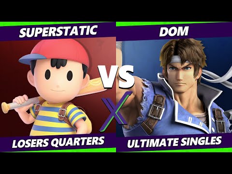 S@X 371 Online Losers Quarters - SuperStatic (Ness) Vs. T3 | DOM (Richter) Smash Ultimate - SSBU