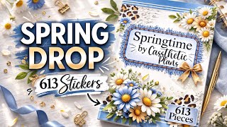 NEW Springtime Sticker Book 🌼 Cassthetic Plans Flip Through | 613 Pieces