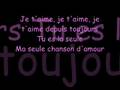 ma seule chanson d'amour
