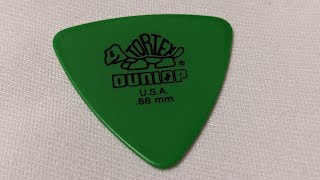 Video thumbnail for Month-long review of Jim Dunlop Tortex green 0.88mm triangle guitar pick by earthsteward9 Guitar Pick Reviews