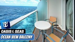 Oasis of the Seas | Oceanview Balcony Stateroom Tour & Review 4K | Royal Caribbean Cruise