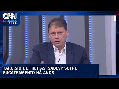 À CNN, Tarcísio afirma que Sabesp sofre “sucateamento há anos” | CNN ELEIÇÕES