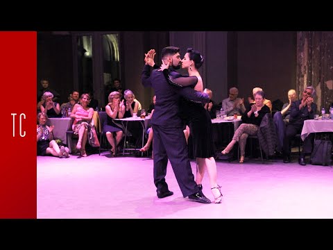  Fernando Carrasco  and  Jimena Hoeffner  are  dancing  to  the  tango  "  El ultimo café  "  at  Antwerpen Tango Festival  in  2019