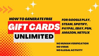 How to Get Free Gift Cards | No Human Verification | No Virus | 2023