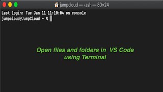 How to Open files on Vs Code using Terminal || Open VS Code using Terminal