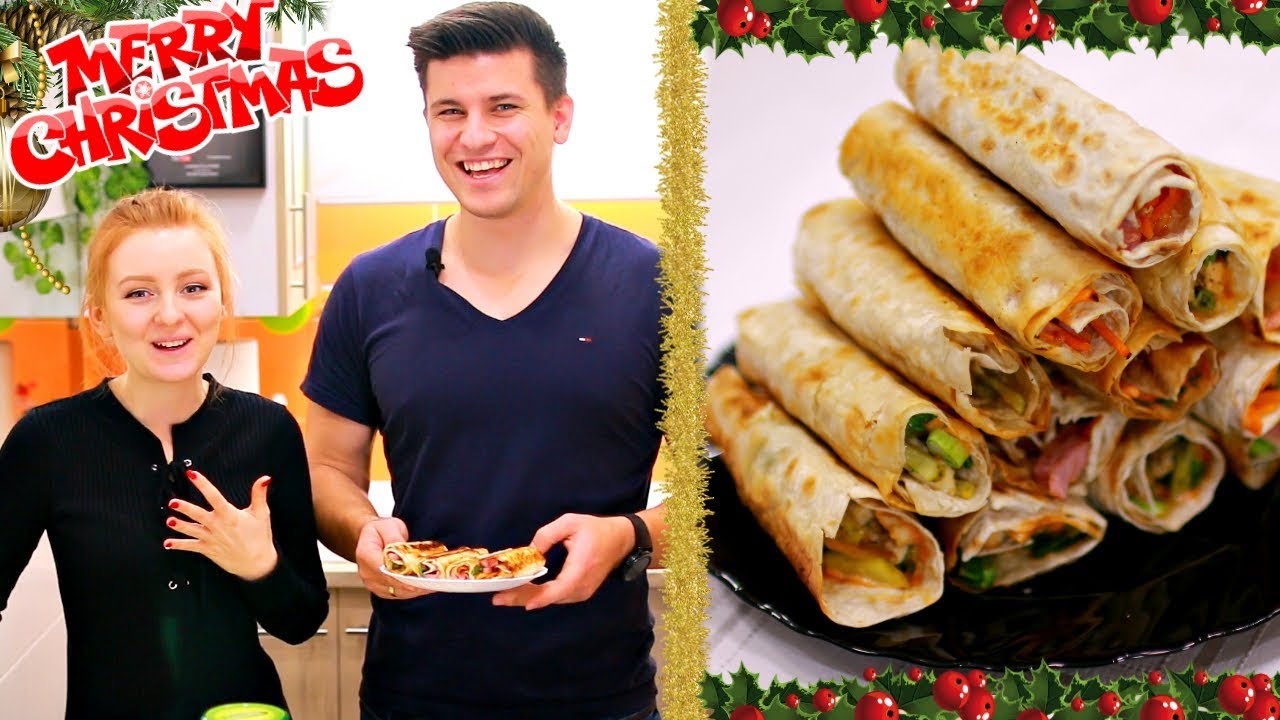 Новогодняя ЗАКУСКА ИЗ ЛАВАША с курицей и с ветчиной - ну, оОчень вкусная!