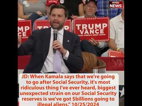 Vance: biggest unexpected strain on Social Security $Billions to illegals, most ridiculous says we