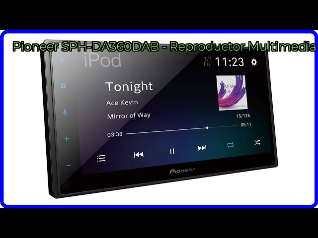 Vídeo relacionado con Pioneer SPH-DA360DAB - Reproductor Multimedia con Pantalla táctil 2 DIN de 6,8 Pulgadas con Wi-Fi, Apple CarPlay y Android Auto inalámbrico, USB Mirroring Bluetooth, Dab/Dab+, EQ de 13 Bandas