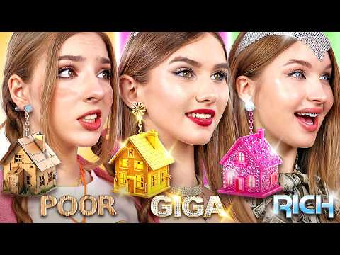 Desafio: Rico vs Pobre vs Giga Rico! Quem Construiu o Melhor Quarto em 24 Horas?