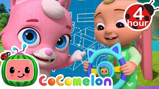 Building a New Slide Teamwork Song | Cocomelon - Nursery Rhymes | Animal Time |Fun Cartoons For Kids