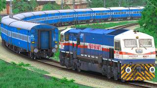 Download lagu WDP4D SHUNT ICF BLUE EXPRESS TRAIN COACH | BUMPY RAILROAD | Train Simulator | Railwork | NTG GAMING mp3
