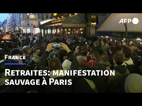 49.3 sur la réforme des retraites: manifestation sauvage au coeur de Paris | AFP