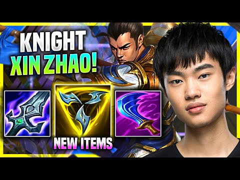 KNIGHT PICKS XIN ZHAO WITH NEW ITEM TRINITY FORCE! - TES Knight Plays Xin Zhao Jungle vs Nidalee!