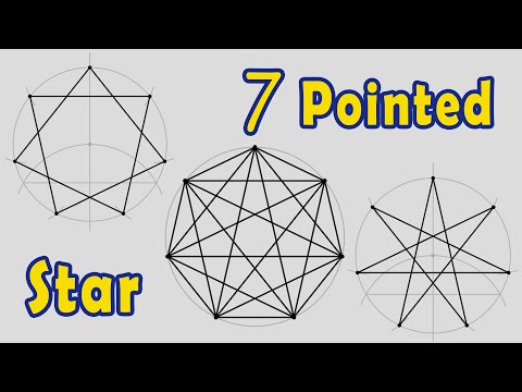 How to Draw Seven Pointed Star (7/2 and 7/3)