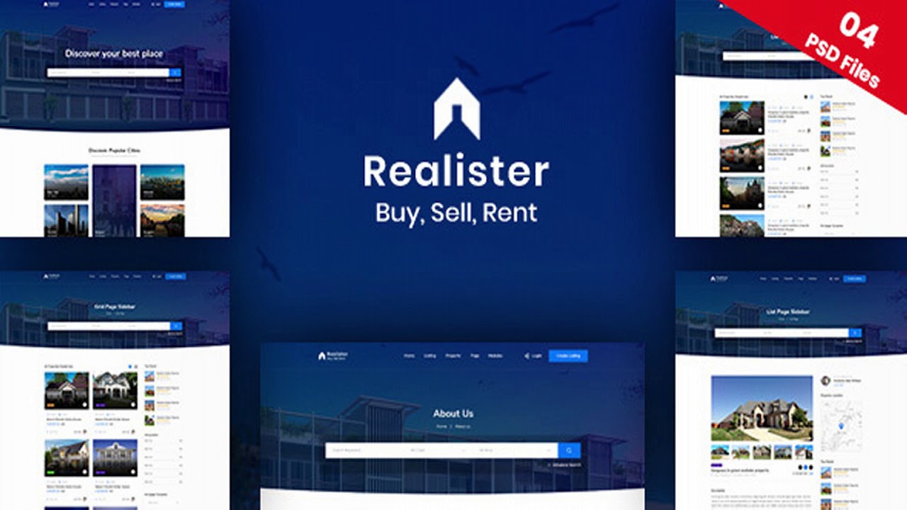 Realister Real Estate PSD Template | Themeforest Website Templates and Themes