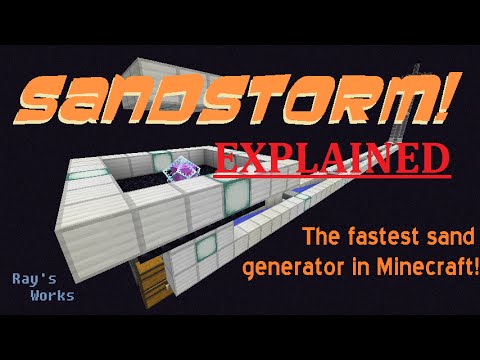 SandStorm! [Explained] The FASTEST sand generator in Minecraft! 1.8 Survival | Ray's Works Video