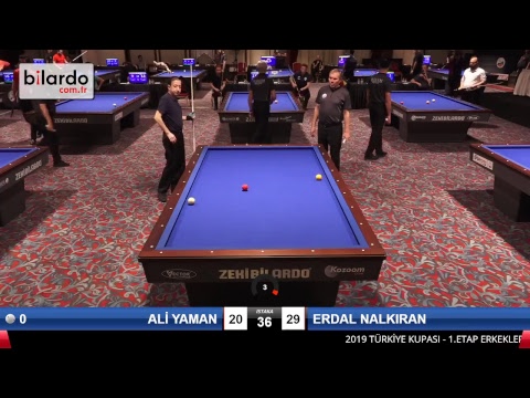 ALİ YAMAN & ERDAL NALKIRAN Bilardo Maçı - 2019 TÜRKİYE KUPASI 1. ETAP ERKEKLER-1.TUR