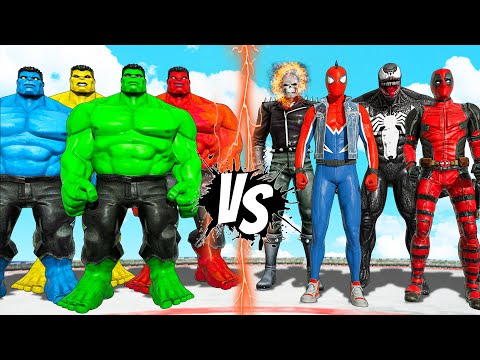 Punk Superheroes Team vs Hulk Army - EPIC BATTLE