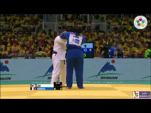 Judo 2013 World Championship Rio de Janeiro: Lee (KOR) - Andeol (FRA) [+78kg] bronze