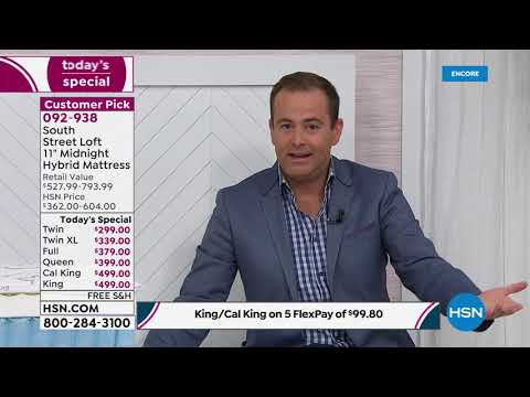 HSN | Sleep Solutions featuring South Street Loft Mattresses 04.26.2020 - 05 AM