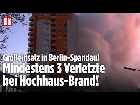 HOCHHAUS-BRAND IN BERLIN-SPANDAU: Keller-Feuer außer Kontrolle – 3 Verletzte!