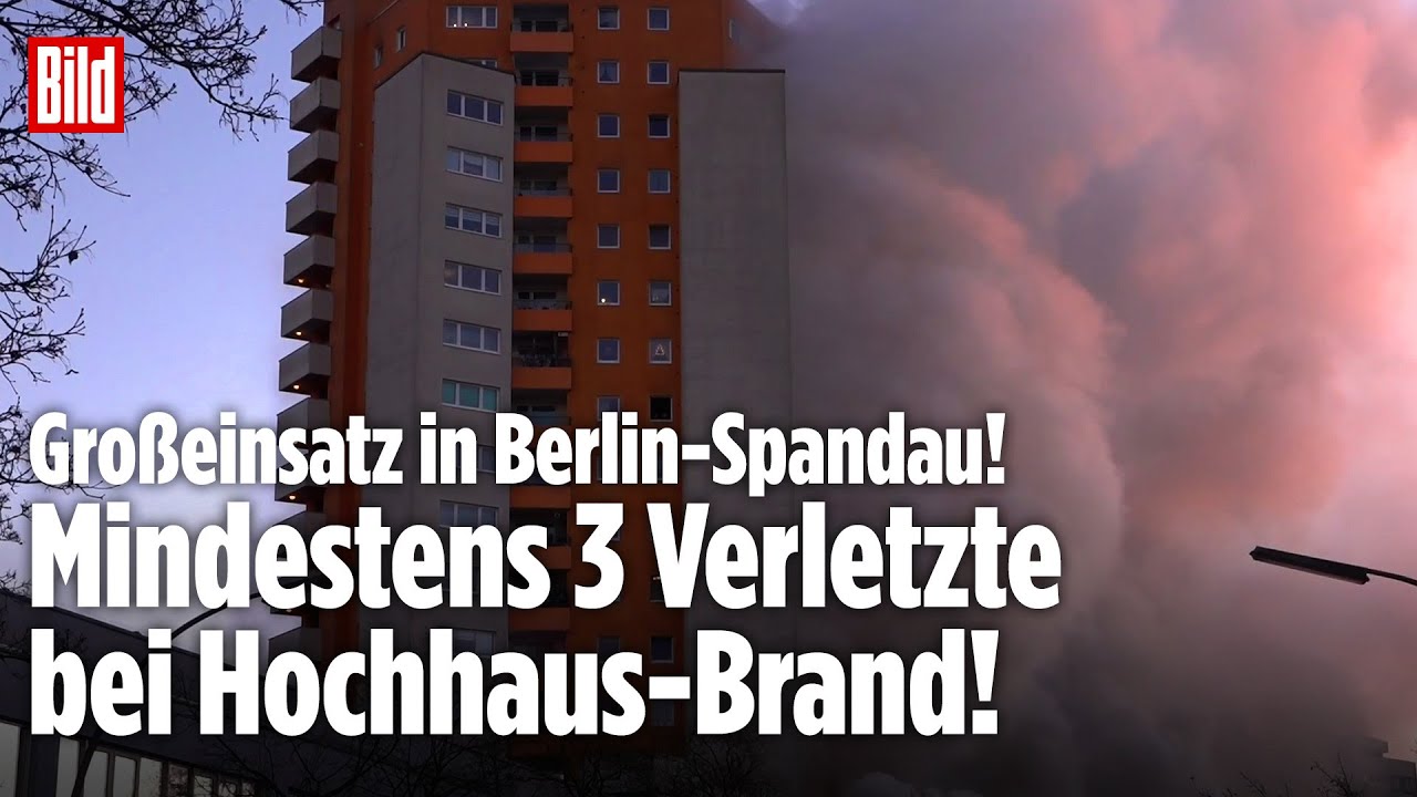 HOCHHAUS-BRAND IN BERLIN-SPANDAU: Keller-Feuer außer Kontrolle – 3 Verletzte!