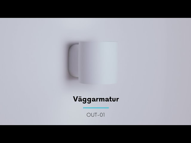 plejd Väggarmatur grå uppner