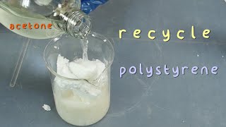 Recycling Polystyrene. Plastic Forming.
