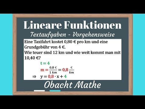 Textaufgaben bei LINEAREN FUNKTIONEN | Vorgehensweise | rechnerische und zeichnerische Lösung