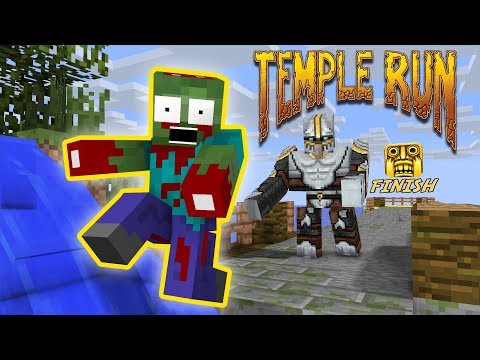 Monster School: Temple Run Challenge - Minecraft Animation