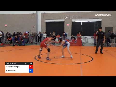 90 Lbs Quarterfinal Hilda Forare Berg Team Texas Vs Kyla Johnson Team Indiana
