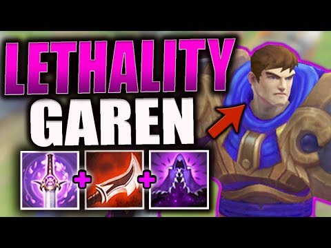 FULL LETHALITY GAREN!! INSANE ONE-SHOT TRUE DAMAGE POWER!! - LEAGUE OF LEGENDS