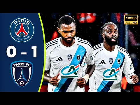 PSG vs Paris FC 0-1 Resumé | Jonathan Ikoné Goal | Coupe de France Highlights | Paris Derby