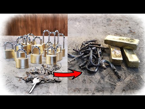 Melting Ingot From Old Padlocks - Padlocks To Perfection