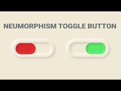 Css Neumorphism Toggle Switch Button Design Neumorphic Toggle Button Using Html And Css Tutorial