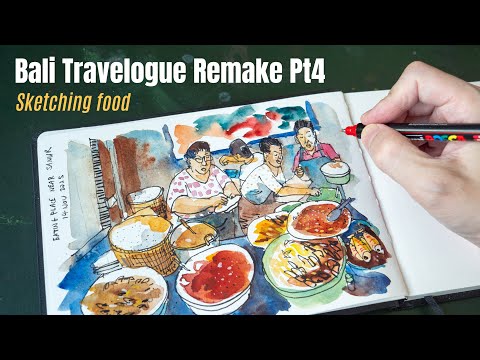 Food sketch (timelapse) Bali Travelogue Remake Pt4