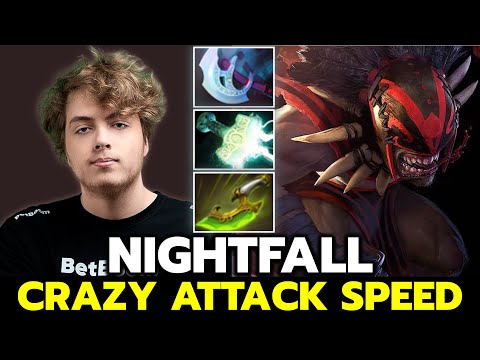 NIGHTFALL Bloodseeker Max Attack Speed Build Shutdown Drow Ranger - Dota 2 Patch 7.32e (Fullmatch)