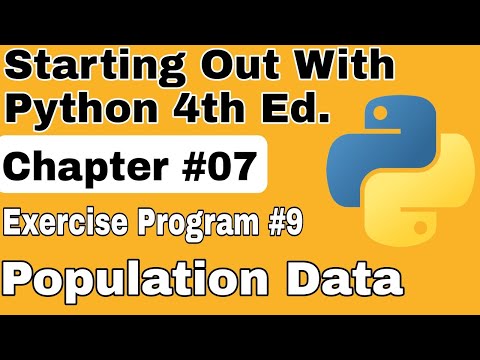 Starting Out With Python Chapter 7 Exercise Program 9 Population Data From Text File Python